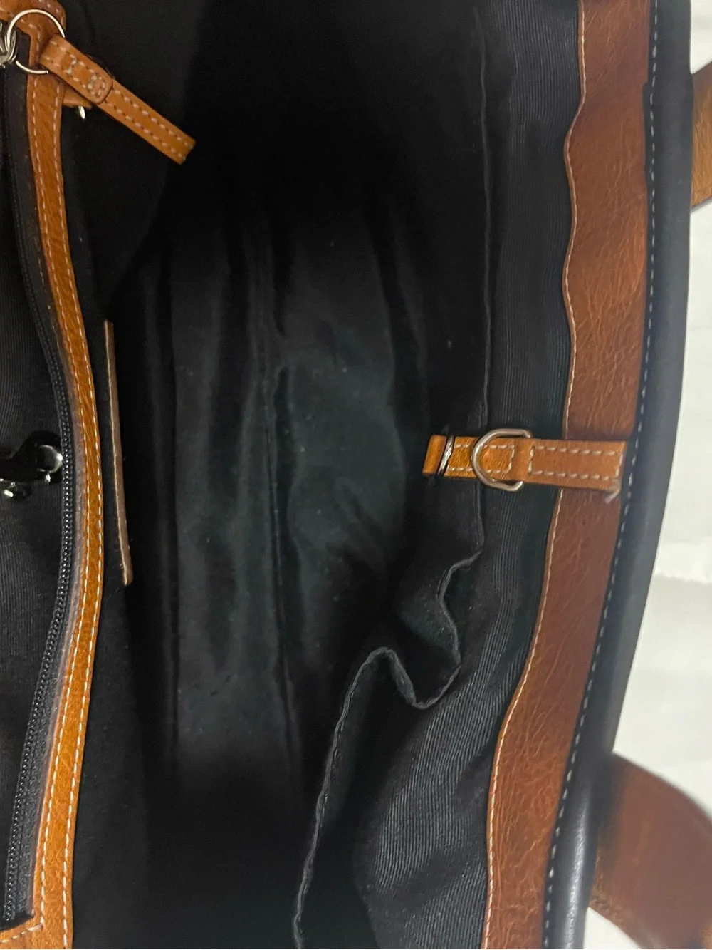 Coach vintage hobo J25-6620 Canvas Satchel in Black, Gray and Tan Handles.